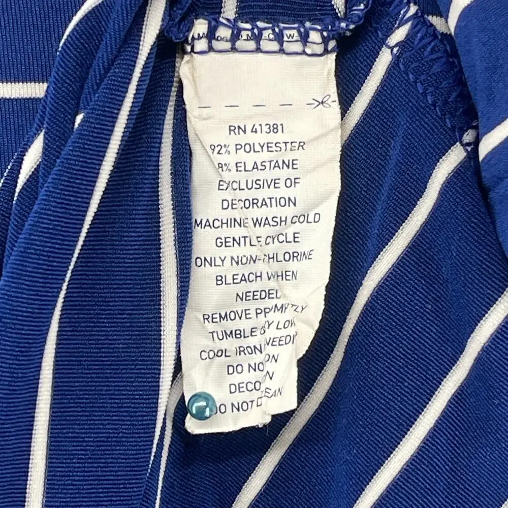 POLO RALPH LAUREN Shirt Mens L Striped Polo Golf Performance Short Sleeve Blue